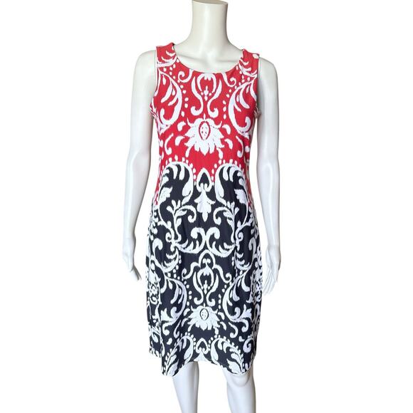 CHARTER CLUB Womens Size Small Sleeveless Damask Tribal Print Sheath Dress - Picture 5 of 6